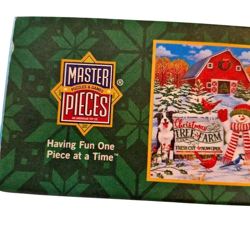 Master Pieces Season's Greetings Holiday Tree Farm 1000 pc Jigsaw Puzzle NEW